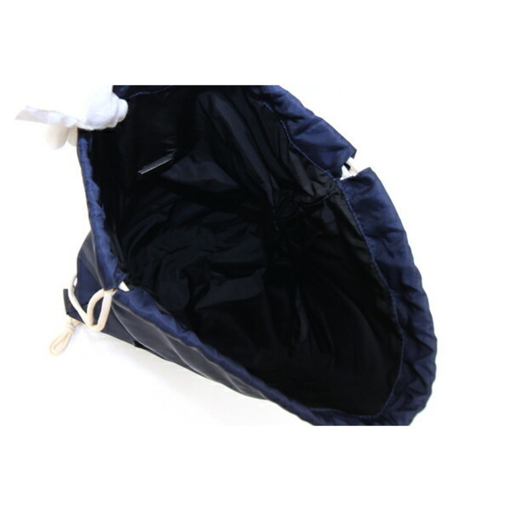 Prada Drawstring Blue Backpack Knapsack Nylon Navy - image 3
